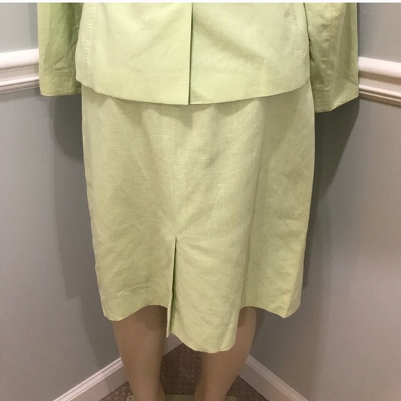Kasper Lime Green Linen skirt size 12 - Picture 7 of 8